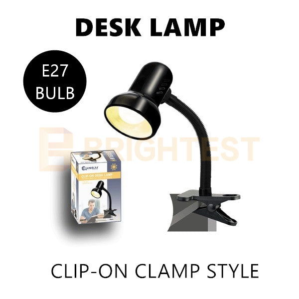 Clip On Clamp Desk Lamp Adjustable Flexible Neck Table Work Student Study Light