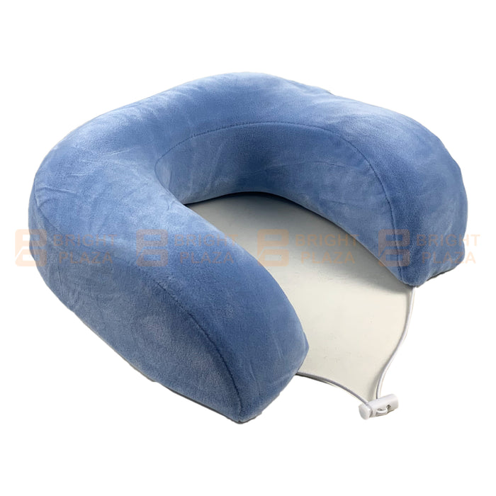 Memory Foam Travel Neck Pillow Solid Colours U Shaped Head Rest Cushion Portable