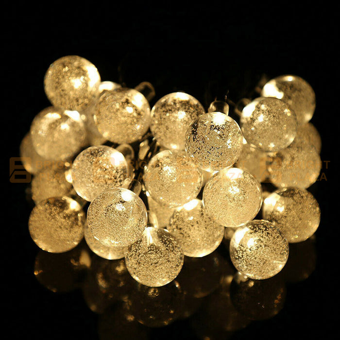100 LED String Lights Outdoor Fairy Globe Bubble Light AC Powered Party Christmas