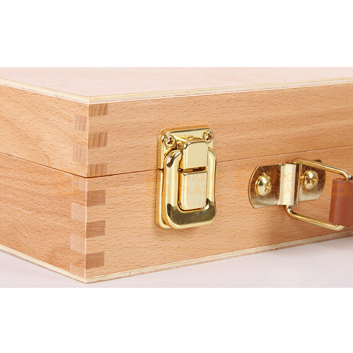 Artist Painting Painter Wooden Storage Box Easel Palette Beech Wood Organiser Case