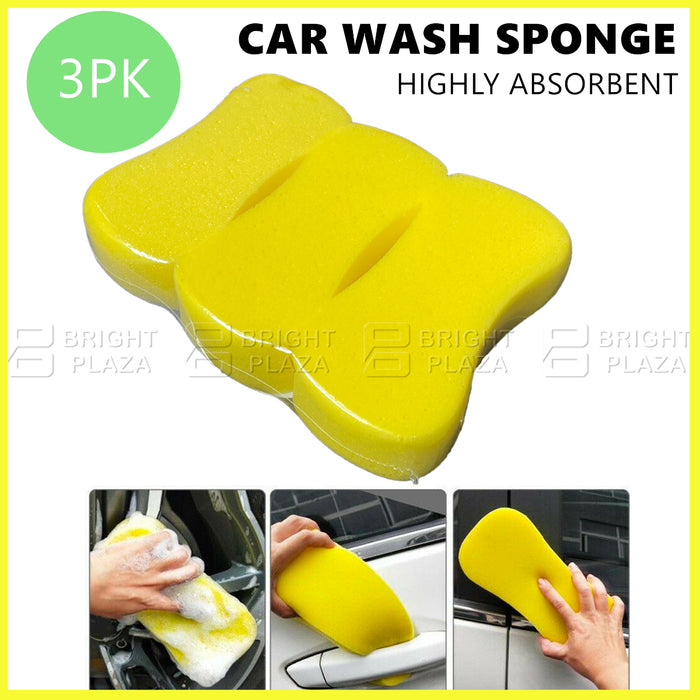 3PCS Car Wash Sponge Soft Detailing Cleaning Washing Van Truck Clean Window Glass