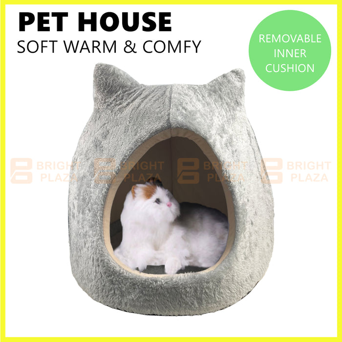 Pet Cat Dog Cave Bed House Warm Igloo Cushion Small Comfy Puppy Kitten Kennel
