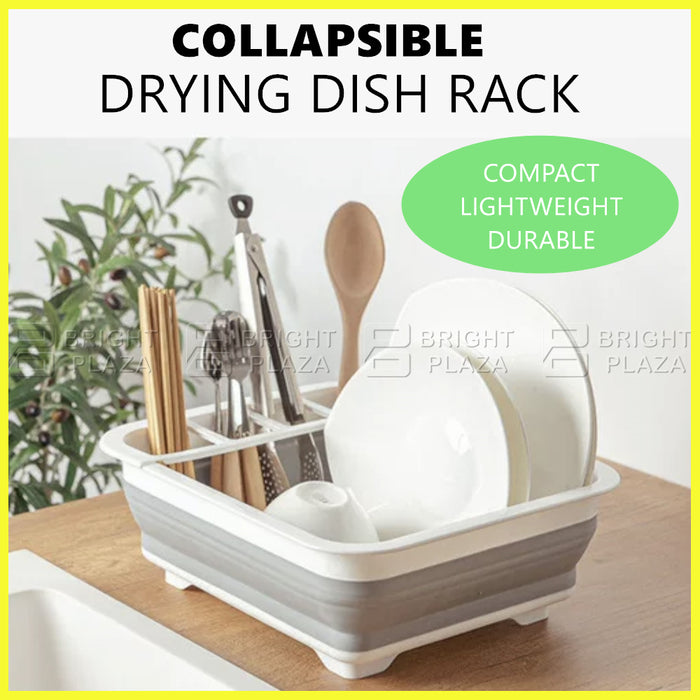Collapsible Dish Rack Drainer Portable Drying Dryer Dishware Plates Camping Caravan