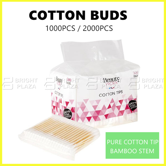 1000/2000pcs Cotton Buds Cotton Swab Ear Buds Cosmetic Makeup Remover