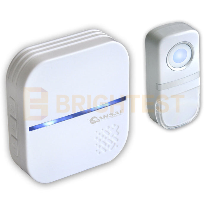 Plug In Wireless Door Bell Chime Alert Ring Alarm Doorbell 58 Music Tones 150m