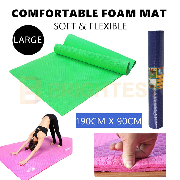 Large Foam Yoga Mat Non-Slip Exercise Fitness Workouts Picnic Camping BBQ Mat Pad