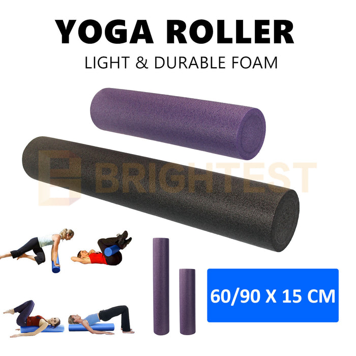 Yoga Roller Physio Pilates Foam Roller Gym Back Training Exercise Massage 60/90cm