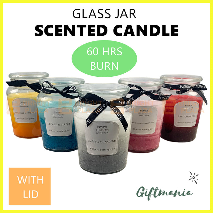 60 Hours Scented Candle in Glass Jar With Lid Cup Candles Weddings Gift Home Décor