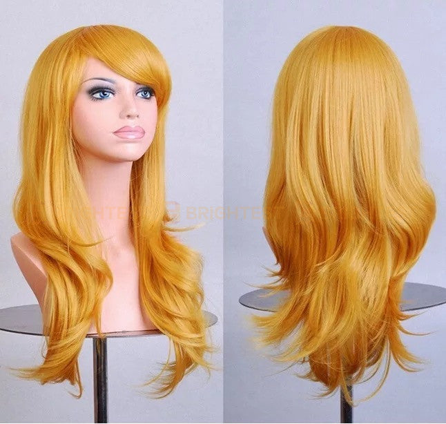 Womens Long Wavy Curly Hair Synthetic Cosplay Full Wig Wigs Party Costume 70cm