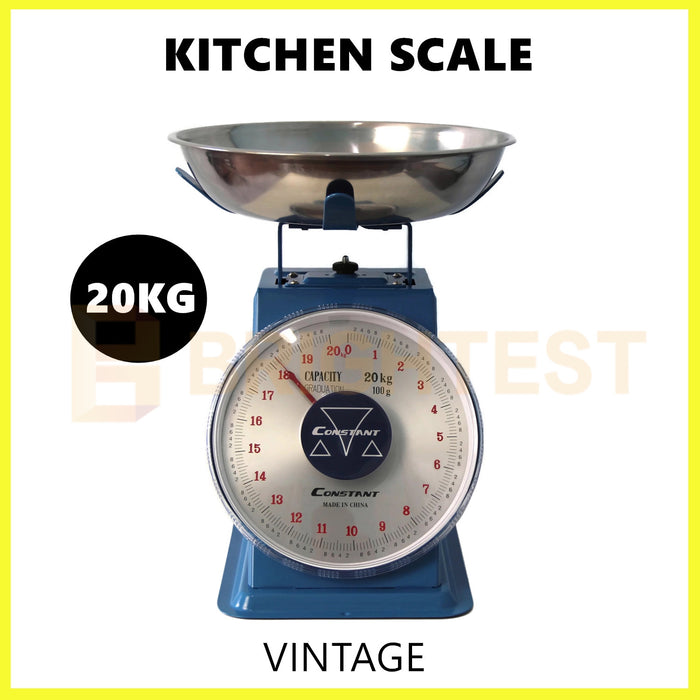 Vintage Mechanical Kitchen Scale Food Weighing Dial Scale Retro Postal 20kg