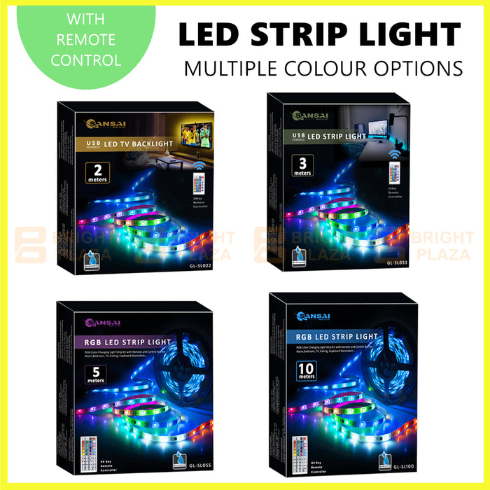 LED Strip Light Lights 5050 RGB TV PC Backlight Waterproof IP65 Controller USB Lamp