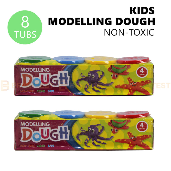 8pk Modelling Dough Clay Set Art Craft Tubs Kids Children Toy Play Safe Learning