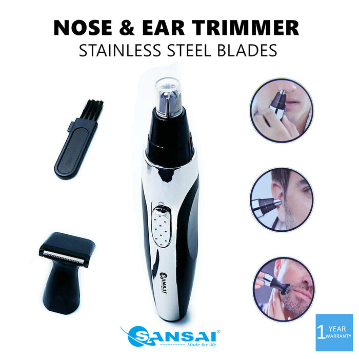 Portable Cordless Nose Ear Moustache Trimmer Hair Shaver Mens Grooming Shave