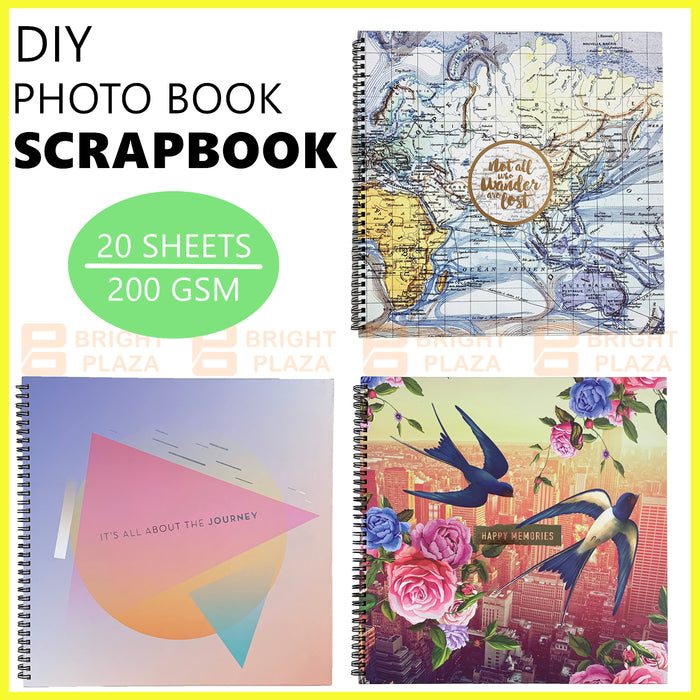 DIY Scrapbook Photo Book Album Memory Craft Scrapbook Hardcover Blank 20 Sheets