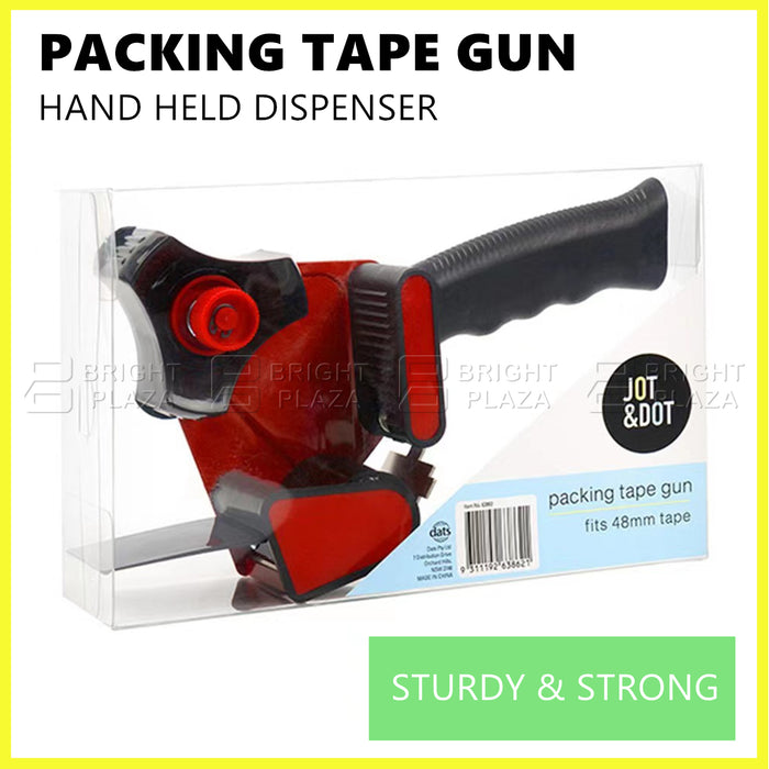Packing Tape Dispenser Gun Fits 48mm Tape Rolls With Cutter Packaging Stick Office