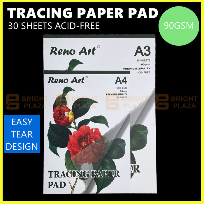 Tracing Paper Pad Book A4 A3 90GSM 30 Sheets Sketching Overlays Drawing Art Craft