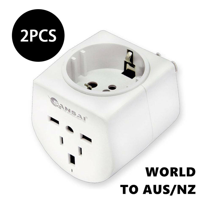 2 x Inbound Universal Travel Adaptor International Power Plug - World to AUS/NZ