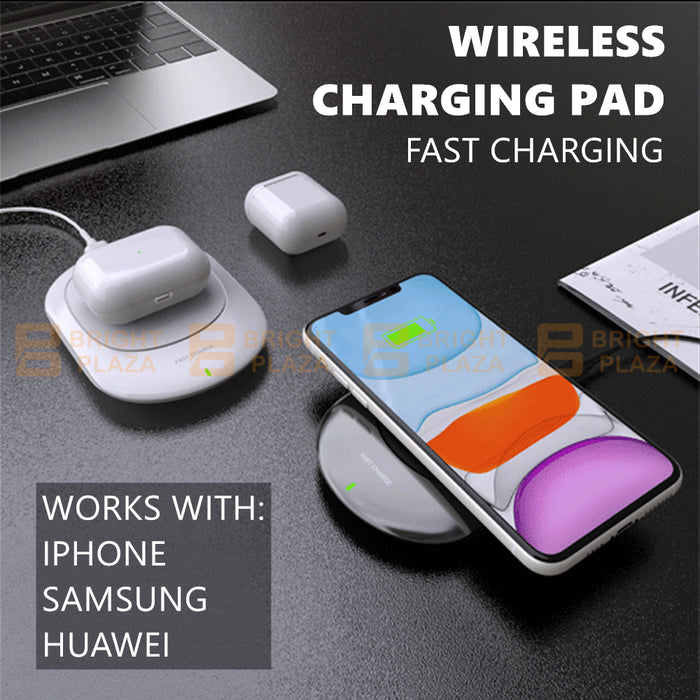 Wireless Charging Pad Mat Charger For Apple iPhone Samsung Google Phones Portable