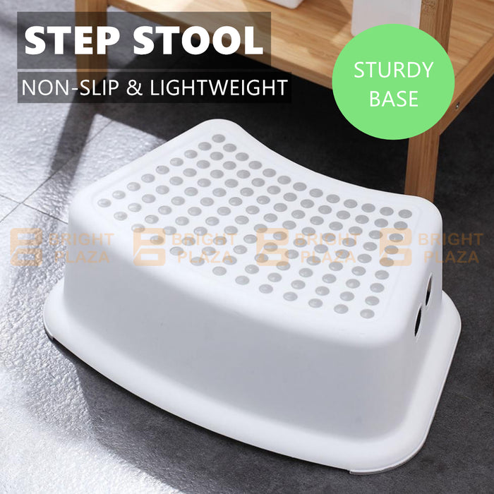 Portable Single Step Stool Plastic Ladder Kitchen Bathroom Kids Toilet Training Non-Slip