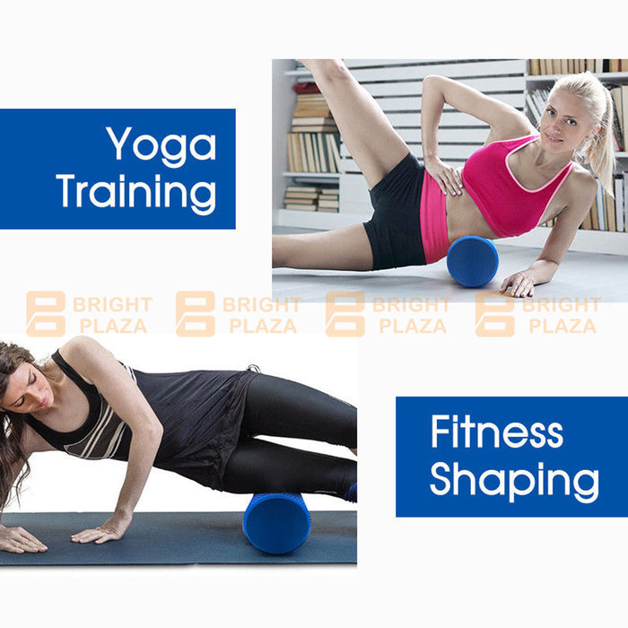 60cm Yoga Roller Physio Pilates Foam Roller Gym Back Training Exercise Massage