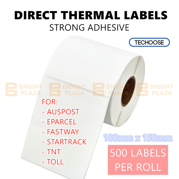 100x150mm Direct Thermal Label AUSPOST Fastway TNT Shipping 500 Labels Per Roll 4x6