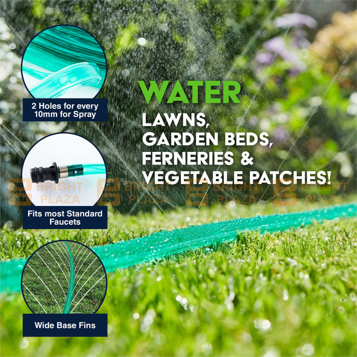 Garden Soaker Hose Lawn Watering Plant Drip Sprinkler Tube Green UV Treated 7.5m/15m