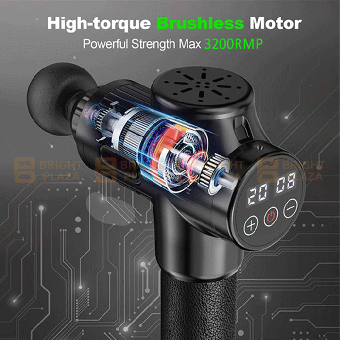 Powerful 6 Heads Massage Gun Percussion Vibration Muscle Therapy Deep Tissue