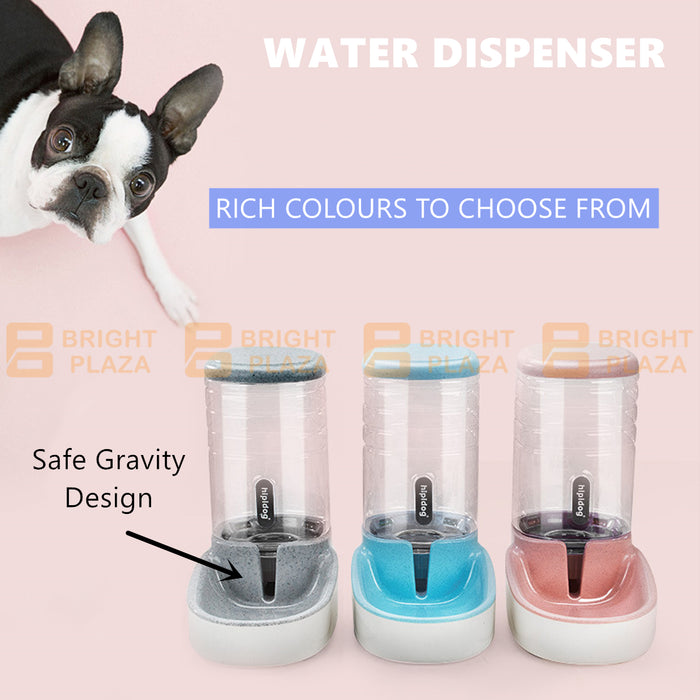 3.8L Pet Cat Dog Water Bowl Food Feeder Dispenser Plastic Automatic Drinking Bottle