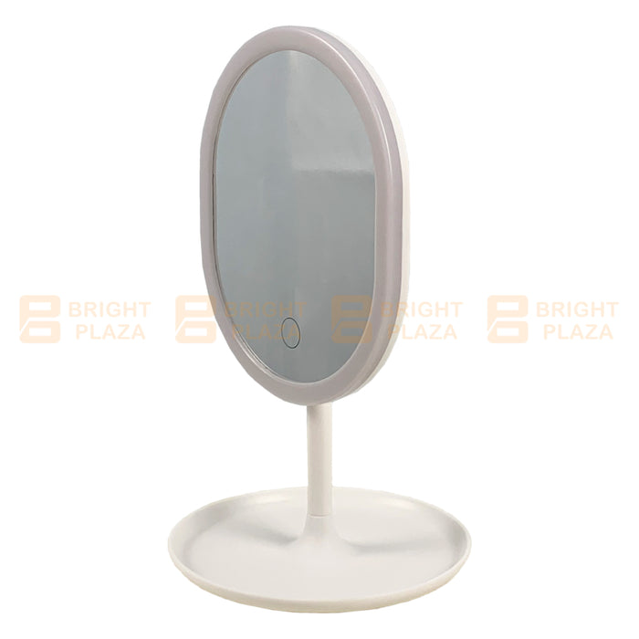 Rechargeable LED Light Cosmetic Makeup Mirror USB Touch Screen Home Desk Vanity