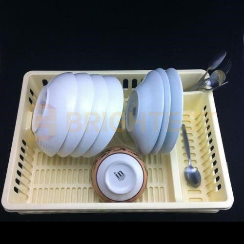Plastic Dish Rack Plate Drying Cutlery Holder Drainer Dishrack Tray Set Dryer Racks
