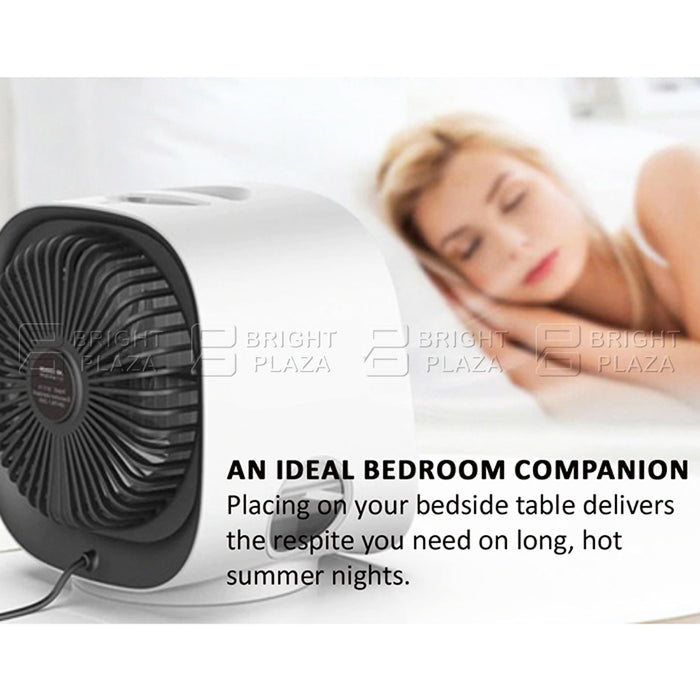 Desktop Mini Air Cooler Fan Cooling Conditioner Night Light Compact Desk Home