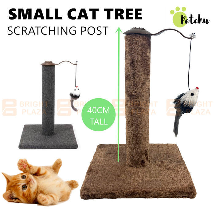 Pet Cat Kitten Scratching Post Tree with Mouse Pole Scratcher Scratch Toy Climb 40cm