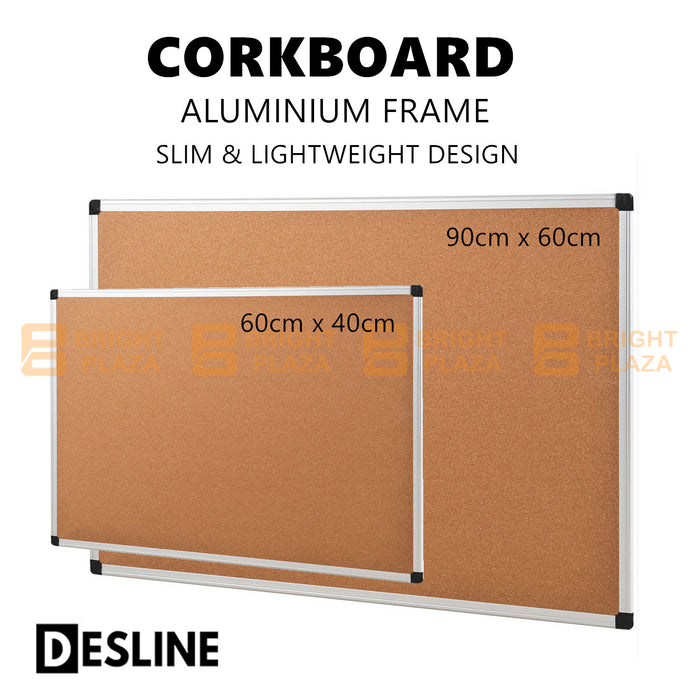 Cork Board Corkboard Pinboard Notice Large Memo Photos Aluminium Frame Wall