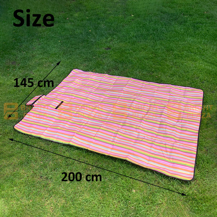 Waterproof Picnic Blanket Soft Rug Mat Outdoor Camping Beach Foldable 200x145cm