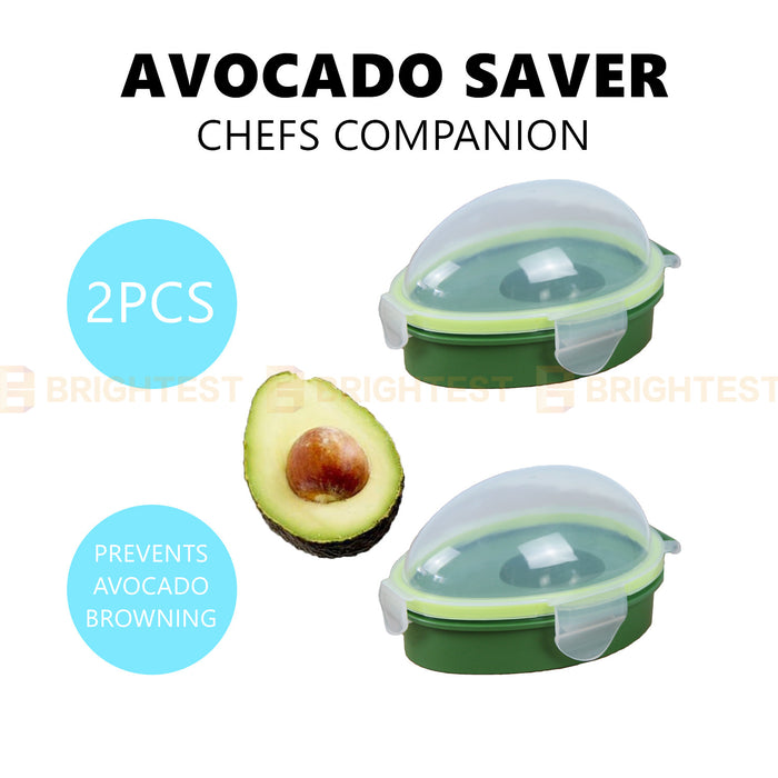 2pcs Avocado Keeper Saver Food Veggie Storage Container Stay Fresh Leftover Half