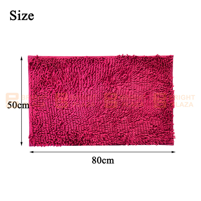 Soft Microfibre Anti Slip Bath Mat Rug Carpet Shower Toilet Bedroom Shaggy Chenille