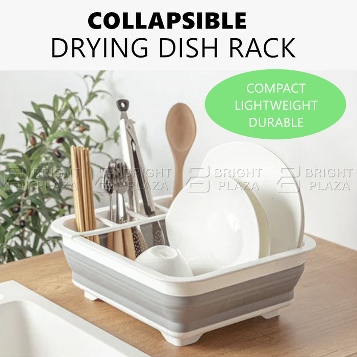 Collapsible Dish Rack Drainer Portable Drying Dryer Dishware Plates Camping Caravan