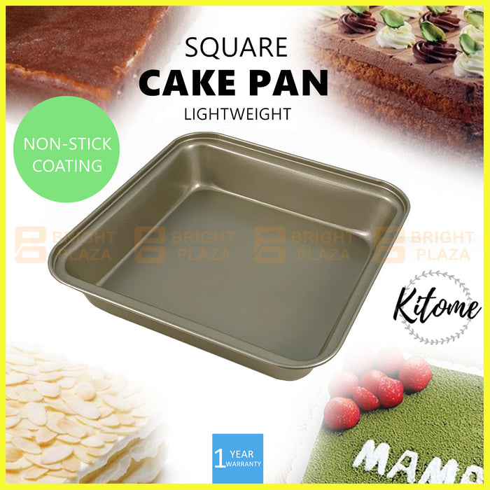 Square Cake Pan Baking Tray Tin Non-Stick Bake Bakeware Deep Dish Mould Tool
