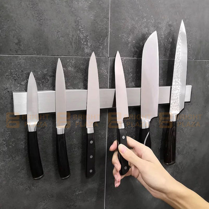 Magnetic Wall Mount Knife Storage Holder Utensil Rack Shelf Kitchen Chef Tool