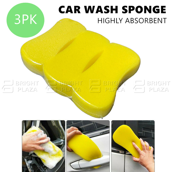 3PCS Car Wash Sponge Soft Detailing Cleaning Washing Van Truck Clean Window Glass
