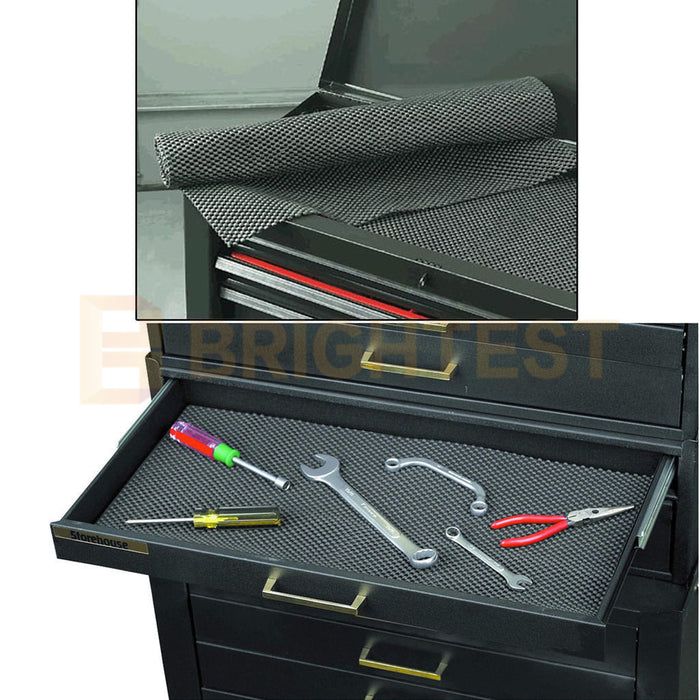 2pcs Anti Non Slip Drawer Liner Mat Grip Roll Matting Cabinet Kitchen 200cm x 45cm