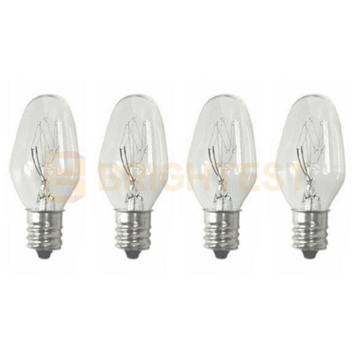8pcs Clear Night Light Lamp Replacement Bulbs 7W E14 240V Small Screw On Bulb