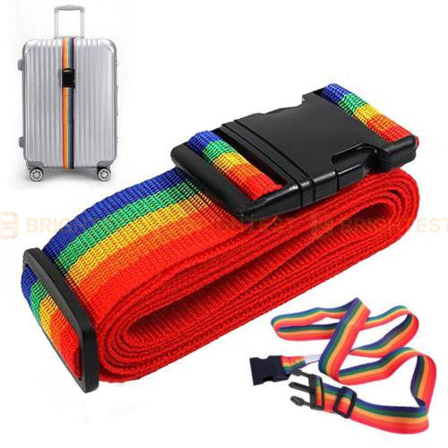 2 Piece Travel Luggage Strap Adjustable Buckle Baggage Belt